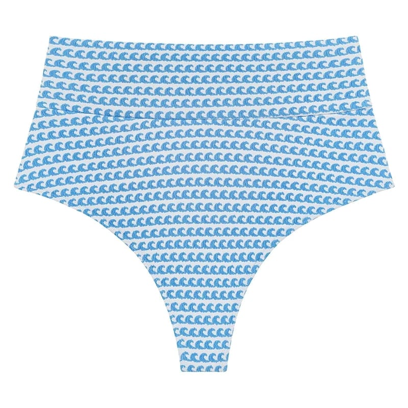 Wave repeat Added Coverage High Rise Bikini Bottom, P5700, MONTCE, montce.com